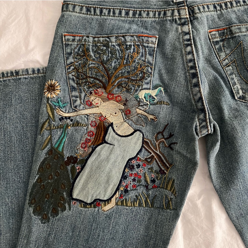 True Religion Lady Godiva Denim Low Rise Jeans - Picture 3 of 7